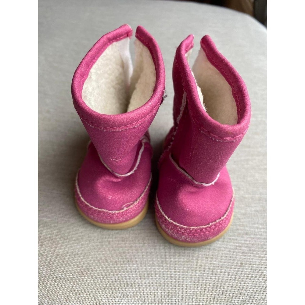 American Girl Doll Boots Berry Beach Toy Flawed Faux Suede Shoes 2005 Pink